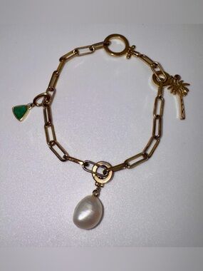 Gorjana Parker 18k Gold Plated Bracelet with Charms